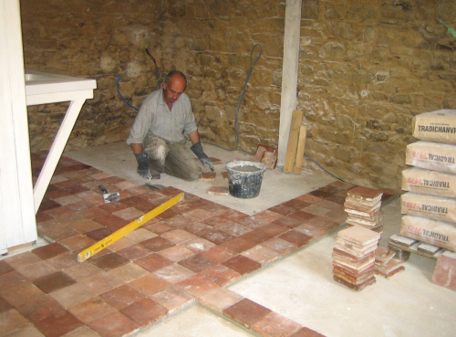 posa del pavimento in cotto